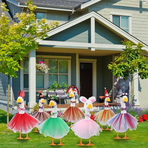 جميع موسم الشرفة أوزة ملابس الملابس ملابس الملابس للملابس للاسمنت تمثال أوزة الفناء ساحة في الهواء الطلق in Kuwait