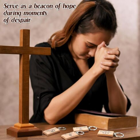 60 Pcs Spanish Christian Keychain Bulk Llaveros Cristianos En Español Inspirational Spanish Bible Verse Wooden Quotes Keychain Religious Player Gift for Women Men Teacher End of Year Gift in Kuwait