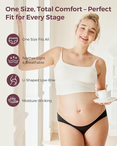 Momcozy Maternity Underwear for Women | Pregnancy Postpartum Panties | Under the Bump Bikinis | One Size in Saudi Arabia