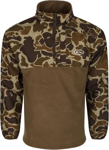 Drake Waterfowl Men's MST Quarter 1/4 Zip Refuge Eqwader Waterproof Windproof Breathable Resistant Outdoor Hunting Jacket in Saudi Arabia