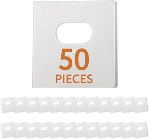Impresa Clear Vertical Blind Repair Tabs - 20 Clear, Stick-On Tabs (10 Sets) with 2 Alcohol Wipes - Great for Sliding Door, Window, Patio Blinds - Simple Blind Fixing Solution in Saudi Arabia
