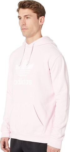 adidas Originals Men's Adicolor Classics Trefoil Hoodie, Quiet Crimson/White, XX-Large in Saudi Arabia