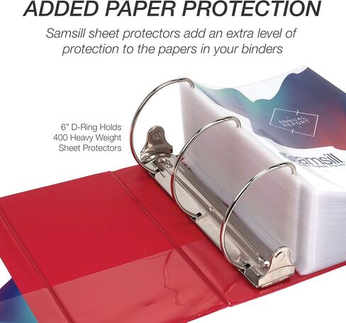 Samsill متين 1.5 بوصة ، مصنوع في الولايات المتحدة الأمريكية ، D Ring Binder ، غطاء عرض واضح للتخصيص ، الأزرق الداكن ، ويحمل 350 صفحة in Saudi Arabia