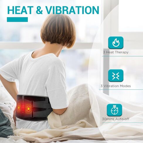 comfytemp cordless وسادة التسخين مع مدلك لتخفيف آلام الظهر ، مدلك أسفل الظهر المحمولة FSA HSA مؤهلة يمكن ارتداؤها ، هدايا عيد الأب ، هدايا عيد ميلاد لأبي أمي الرجال ، 3 حرارة السيارات 58 " in Saudi Arabia