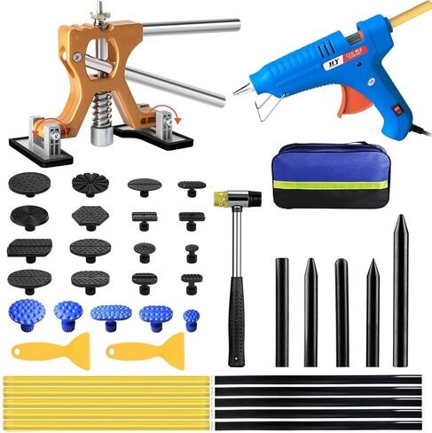 97PCS Auto Body Dent Repair Tool Kit, Dent Puller Kit, Paintless Dent Repair Kit, Car/Motorcycle/Refrigerator dent Remover tool ,Household Reusable Car Dent Remover for Car SUV RV Truck DIY Repair in Saudi Arabia