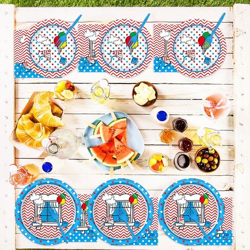 96Pcs Yellow Cartoon Party Supplies Summer Ocean Birthday Paper Plates and Napkins Under the Sea Disposable Tableware Dinnerware Set Sea Animal Theme Party Decorations for Summer Birthday Baby Shower in Saudi Arabia