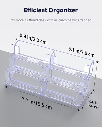 UniClife 2 Pack Acrylic Business Card حامل لمكتبي 8 فتحات عرض بطاقة عمل واضحة للرجال والنساء بطاقة عمل منظم البطاقة منظمة سطح العمل للمكتب ، 480 بطاقة بطاقة in Kuwait