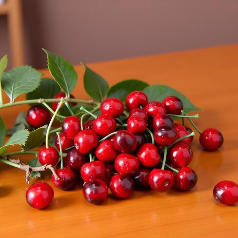 20Pcs Artificial Cherries, Lifelike Cherry Ornament Mini Cherry Model Photography Accessories Mini Faux Cherry Home Decor, Artificial Fruit, Decorations (Red) in Saudi Arabia
