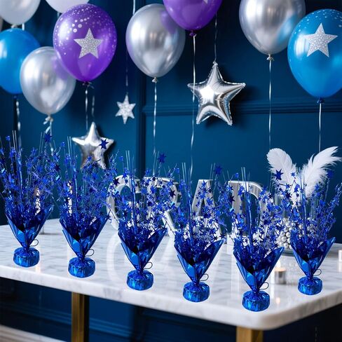 12 PCS رقائق معدنية رذاذ رذاذ مركزية الحزب الجدول دخن Brust Glitter Table Topper Decor in Saudi Arabia