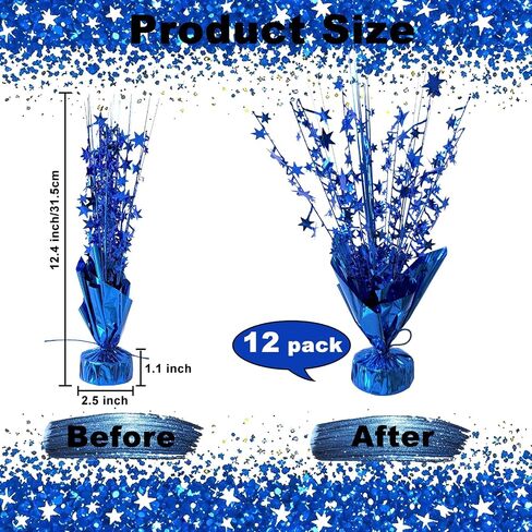 12 PCS رقائق معدنية رذاذ رذاذ مركزية الحزب الجدول دخن Brust Glitter Table Topper Decor in Saudi Arabia