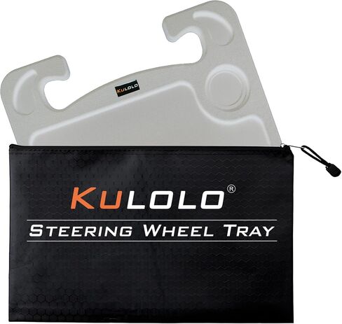 Steering Wheel Tray Desk with Cup Holder & Pen Slot,ABS Car Table for Eating/Working/Laptop,Universal Fit Car/SUV/Pickup/Rvs,Portable Bag Included(Black) in Saudi Arabia