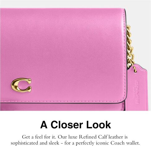 Coach Women's Evie Long Wallet with Chain Bi-Fold, Blush, One Size in Saudi Arabia