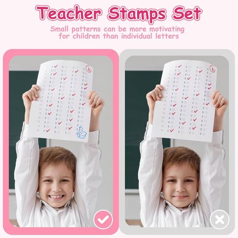 5 PCS Teacher Stamps for Classroom Self-Inking Rubber Behavior Stamps for Grading Cute Motivational Scoring Stamp Set for Homework Test Encouraging Students School Supplies in Saudi Arabia