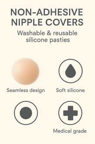Non-Sticky Nipple Covers for Women Non Adhesive, Washable and Re-usable, Medical Grade Silicone Breast Petals in Saudi Arabia