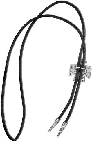 Montana Silversmiths أربعة رياح جنوب غرب النمط الهندسي البولو ربطة عنق الحبل الجلدي in Saudi Arabia