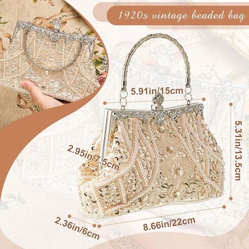 Amylove 1920s خمر قابض القابض BACK BAG الرسمي في عشرينيات من القرن العشرين للنساء هدية حفل الزفاف in Kuwait