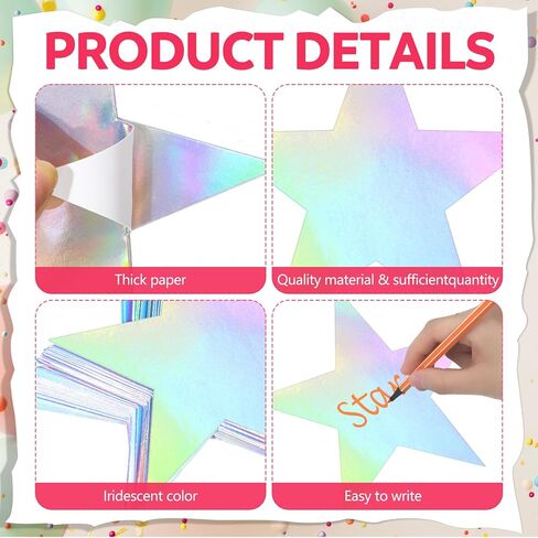 FUUTREO 108 PCS CIRIDESCENT CATOUTS FREATER PAPER PAPER PAPER AGCES in Saudi Arabia