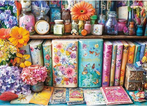 1000 Piece Puzzles for Adults,Vintage Flower Jigsaw Puzzle,Retro Bird Puzzles 1000 Pieces,Creative Games and Gifts Difficult Oil Painting Puzzle Home Decor Toy for Adults (27.5"x19.6"), 1:1 Poster in Saudi Arabia