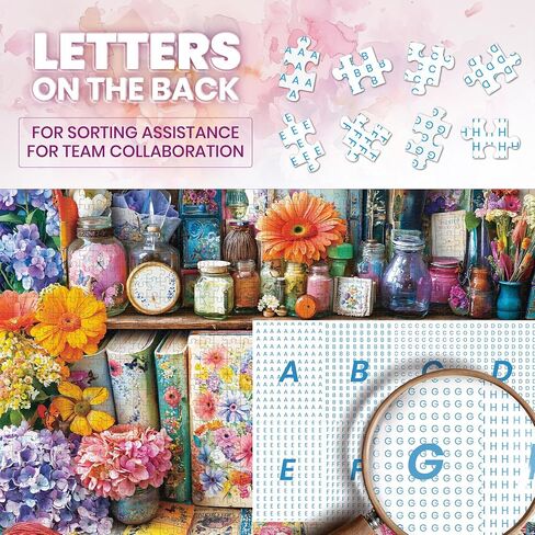 1000 Piece Puzzles for Adults,Vintage Flower Jigsaw Puzzle,Retro Bird Puzzles 1000 Pieces,Creative Games and Gifts Difficult Oil Painting Puzzle Home Decor Toy for Adults (27.5"x19.6"), 1:1 Poster in Saudi Arabia