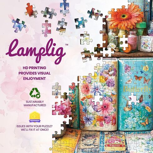 1000 Piece Puzzles for Adults,Vintage Flower Jigsaw Puzzle,Retro Bird Puzzles 1000 Pieces,Creative Games and Gifts Difficult Oil Painting Puzzle Home Decor Toy for Adults (27.5"x19.6"), 1:1 Poster in Saudi Arabia