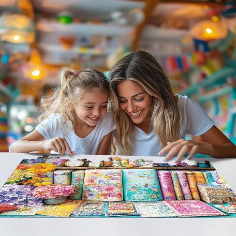 1000 Piece Puzzles for Adults,Vintage Flower Jigsaw Puzzle,Retro Bird Puzzles 1000 Pieces,Creative Games and Gifts Difficult Oil Painting Puzzle Home Decor Toy for Adults (27.5"x19.6"), 1:1 Poster in Saudi Arabia