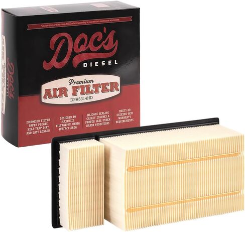 Doc's Diesel Engine Filter DPA6109 | متوافق مع فورد 6.7L Powerstroke F250 ، F350 ، F450 ، F550 2011-2016 | يحل محل FA1902 in Kuwait