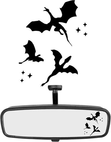 Rearview Mirror Halloween Bat Decal, Funny Flying Bats Window Bumper Vinyl Sticker, Spooky Gothic Bats Decal for Car Truck Mirror Laptop, Car Decoration Accessories in Saudi Arabia
