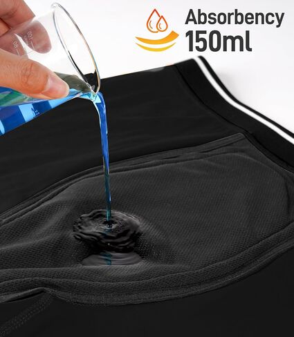 Incontinence Underwear for Men 150ML Absorbent Washable Reusable Cotton Leak Proof Protective Boxer Briefs 3 Pack (Multicolor02, Large) in Saudi Arabia