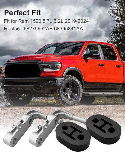 Rear Left Exhaust Bracket Fit for Ram 1500 5.7L 6.2L 2019 2020 2021 2022 2023 2024 Replace 68275662AB, Muffler Support Assembly Driver Side in Saudi Arabia