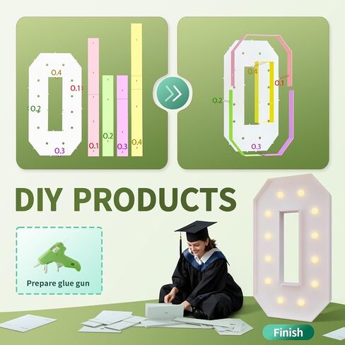 Graduation Decorations Class of 2025, 4FT Marquee Numbers 25 for Graduation Decorations, 2025 Numbers for Graduation Kindergarten Preschool High School in Saudi Arabia