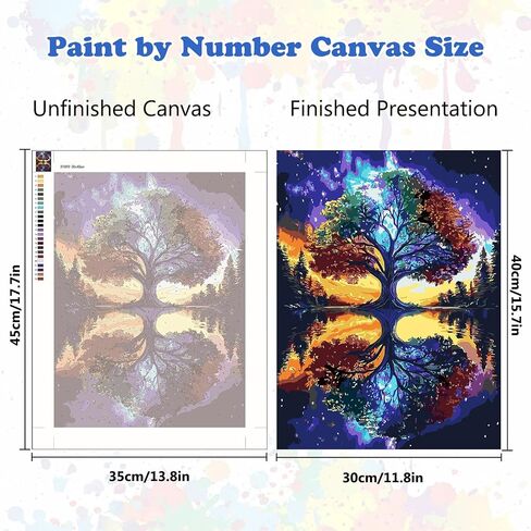 MEIYUDA Paint by Numbers Kit, Green Planes Paint by Numbers for Adults Beginners, DIY Potting Plants Acrylic Oil Painting by Number on Canvas for Gift Home Wall Decor 16x20in in Saudi Arabia