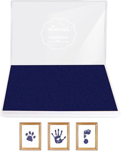 5"x4'' Large Ink Pad Washable Stamp Ink Pad for Baby Footprint Handprint (Gold Yellow) in Saudi Arabia