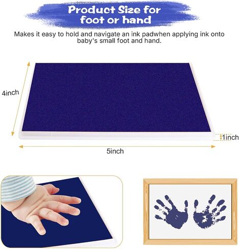 5"x4'' Large Ink Pad Washable Stamp Ink Pad for Baby Footprint Handprint (Gold Yellow) in Saudi Arabia