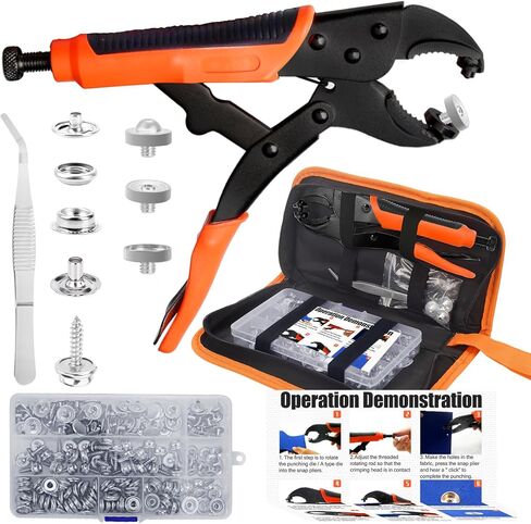 مجموعة أدوات السحتين المقطوعة 60 مجموعة ، كماشة قابلة للتعديل ، مع رأس مغناطيسي ، أزرار مقطوعة معدنية من الفولاذ المقاوم للصدأ مقاس 15 مم ، مقطوعة لإصلاح أغطية القوارب ، واستبدال أغطية DIY ، قماش ، جلد ، قماش القنب in Kuwait