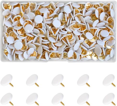 300 PCS Colors Thumb, Tacks Plastic Round Head Thumbtack, Colors Plastic Roundness Push Pins, Roundness Head Thumbtack for Map, Office, Photo Wall, Cork Board in Kuwait