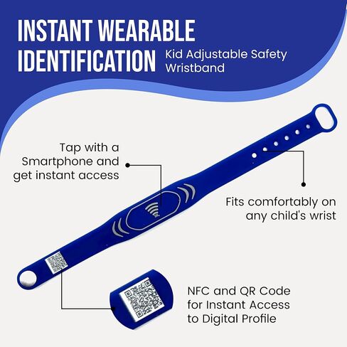 العصابات الذكية للأطفال إذا ضاعت ، معرف معرف سلامة الطفل ، سوار NFC للأطفال ، فرقة الهوية الطبية الذكية ، سوار ID Kids Kids ، Disney Essentials for Kids ، QR Identification (Pink) in Kuwait