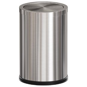 Stainless Steel Trash can,Bathroom Trash can with lid，Small Trash Can with Flipping Lid, 2.4gallon,Garbage cans for Kitchen，Living Room. Metallic Gold (Single)