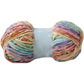 300gram 196yardx3 Gradient Velvet Yarn Crochet Knitting Dyed Rainbow Velvet Headband Hat Scarf Sweater Pillow Blanket Wrap DIY Soft Luxury Velvet Chenille Yarn Craft Yarn