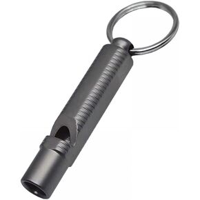 DONGKER Titanium Alloy Emergency Whistle, Waterproof Whistle with Key Ring for Hiking Camping Sports