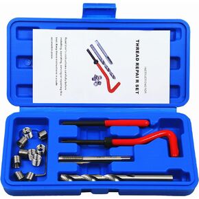 15pcs Thread Repair Kit M9 x 1.25mm Metric Thread Repair Insert Kit Compatible Hand Tool Set for Auto Repairing (M9-1.25)