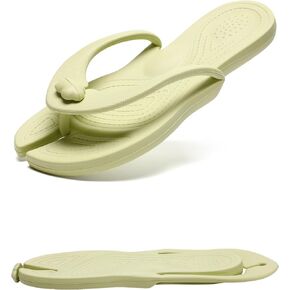 Travel Slippers for Women Men, Folding Slides Sandals, Portable Hotel Spa Slippers, Waterproof Quick Drying Flip Flops, Shower Shoes Beach Sandals