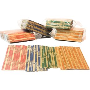 1000 Coin Wrappers Assorted: Neatly-Packed Flat Roll Wrappers for Quarters, Dimes, Nickels, Pennies - Coin Wrappers for All Coins