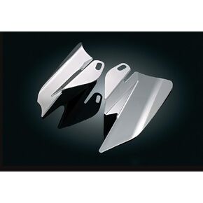 Kuryakyn 1316 Motorcycle Accessory: Heat Deflector Saddle Shields for 2009-19 Harley-Davidson Touring Motorcycles, Reflective Smoke, 1 Pair