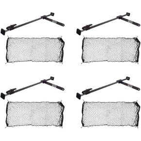 Mytee Products 40"-70" Ratcheting Cargo Bar for Pickup Truck Bed with 60"x24" Storage Net - Adjustable Load Lock Bars - Truck Bed Cargo Stabilizer Bar for Semi Trailers, SUV & Bed Divider
