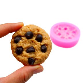 Chocolate chip cookie mold, cookies silicone mold, Realistic chocolate chip cookie mold NS021
