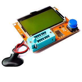 Multifunction LCR-T4 Mega328 Transistor Tester Diode Triode Capacitance ESR Meter MOS PNP/NPN M328 with Inductance Capacitor ESR Testing Function Green Backlight LCD Display