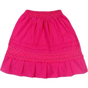 YZXDORWJ Mexican Skirt for Girls Traditional Fiesta Lace Skirt for Kids Cinco de Mayo Dress