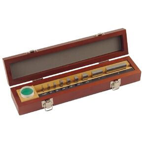 Mitutoyo - 516-930-26 Steel Rectangular Micrometer Inspection Gage Block Set with Optical Parallel, ASME Grade 0, 0.0625 - 2.0" Length (9 Blocks)