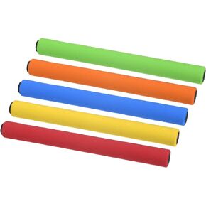 PATIKIL Relay Track Baton Set, Sponge Stainless Steel Tube Race Field Running Sticks for Outdoor Athletics Sport Game Tool