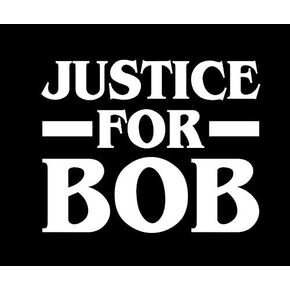 ملصق من الفينيل مطبوع عليه فيلم Justice for Bob Funny Stranger Things 2 | سيارات شاحنات فانس جدران كمبيوتر محمول | أبيض | 5.5 × 4.5 بوصة | LLI723 in Kuwait